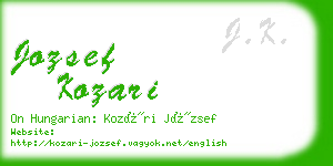 jozsef kozari business card